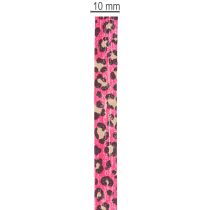 položky Dekorativní stuha, leopardí vzor, růžová, kroutící se stuha na balení dárků a tvoření, 10 mm, 100 m