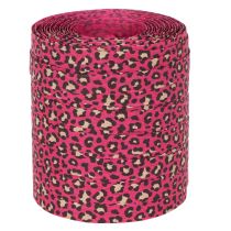 položky Dekorativní stuha, leopardí vzor, růžová, kroutící se stuha na balení dárků a tvoření, 10 mm, 100 m