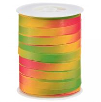 Curlingová stuha barevná gradientní dárková stuha zelená, žlutá, růžová 10mm 250m