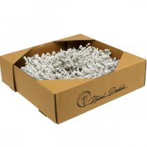 položky Vánoční věnec bílý sušený květinový věnec plátěný Ø34cm