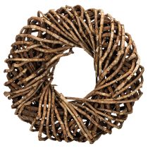 položky Věnec z přírodních větviček, kulatý ratanový věnec k tvoření, 35 cm