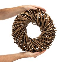 položky Věnec z přírodních větviček, kulatý ratanový věnec k tvoření, 35 cm