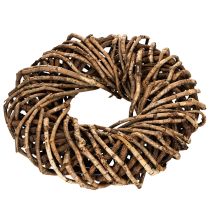 položky Věnec z přírodních větviček, kulatý ratanový věnec k tvoření, 35 cm