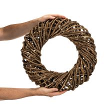 položky Dekorativní věnec z přírodních větví, ratanový věnec, kulatý, velký, 45 cm.