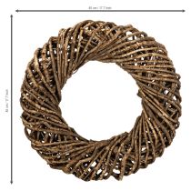položky Dekorativní věnec z přírodních větví, ratanový věnec, kulatý, velký, 45 cm.