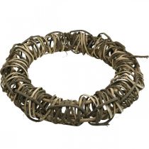 položky Velký dekorativní věnec Ø50cm z vinné révy - přírodní věnec na dveře ze dřeva a vrbového proutí, univerzální k dekoraci