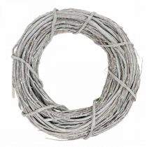 Dekorační věnec bílený Ø35cm Shabby Chic dekorace na dveře věnec na stůl