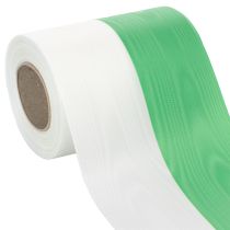 položky Věnečná stuha Moaré 125 mm x 25 m v zelené a bílé barvě, taftově tkaná stuha, národní stuha, ozdobná stuha