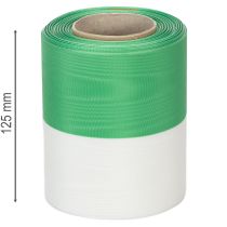 položky Věnečná stuha Moaré 125 mm x 25 m v zelené a bílé barvě, taftově tkaná stuha, národní stuha, ozdobná stuha