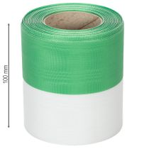 položky Zelenobílá moaré stuha na věnec, 100 mm x 25 m - národní stuha, taftové lemování, mašle, ozdobná stuha