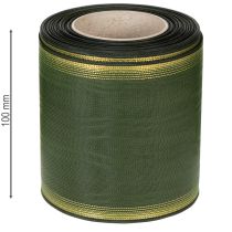položky Věncová stuha moiré tmavě zelená 100mm dekorativní stuha taftová stuha