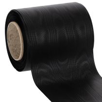 položky Černá věncová stuha 100mm 25m - smuteční stuha, mašle, ozdobná stuha, květinářské potřeby