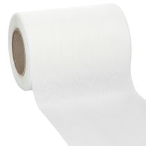 položky Bílá věnečná stuha 125 mm 25 m, dekorativní stuha, pohřební obřad, dekorace na hrob