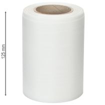 položky Bílá věnečná stuha 125 mm 25 m, dekorativní stuha, pohřební obřad, dekorace na hrob