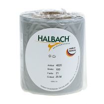 položky Saténová věncová stuha, stříbrná, šířka 100 mm, délka 25 m, na pohřební věnce, pamětní věnce a výročí, odolná vůči povětrnostním vlivům a kompostovatelná