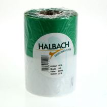 položky Moaré věnečková stuha zeleno-bílá 150 mm, ozdobná stuha, mašle, taftová kvalita 25 m