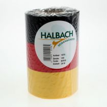 položky Věncové stuhy Moiré 150 mm černo-červeno-zlaté s francouzským moiré efektem, role 25 m pro dekoraci a pohřební obřady