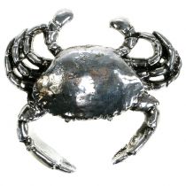 položky Dekorativní krab, starožitné stříbro, 12 cm