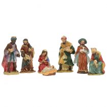 Figurky betlémů ručně malované 2cm - 9cm 7ks