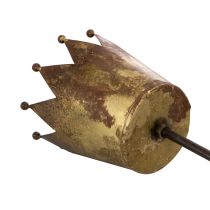 položky Dekorativní korunka na špejli, vintage dekorace na květináče, 73 cm