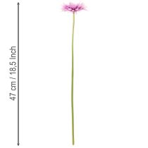 položky Umělé zahradní květiny gerbery, fialové, 47 cm, 6 kusů