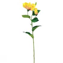 Umělé květiny Ibišek žlutý 62cm