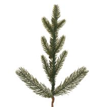 položky Umělá jedlová větvička s bílými mini vánočními ozdobami, 46 cm, 2 kusy
