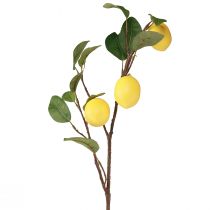 položky Umělá citronová ratolest dekorativní větev se 3 žlutými citrony 65cm