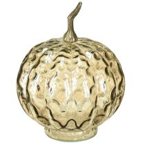 položky Dýňová dekorace ze skla skleněná dýňová dekorace na stůl podzimní Ø14cm V19cm