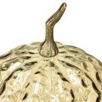 položky Dýňová dekorace ze skla skleněná dýňová dekorace na stůl podzimní Ø14cm V19cm