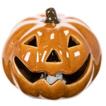 položky Keramická dýňová LED halloweenská dekorace malá 10 cm