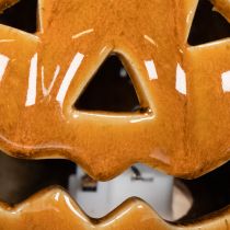 položky Keramická dýňová LED halloweenská dekorace malá 10 cm
