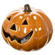 položky Keramická dýňová LED halloweenská dekorace malá 10 cm