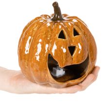 položky Keramická dýňová halloweenská LED dekorace 15cm