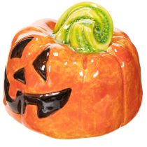 položky Dekorativní keramická figurka dýně na podzim a Halloween, 8 cm