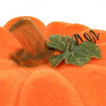 Dýně deco oranžová velká Flockovaná podzimní dekorace Ø30cm