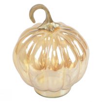 položky Dekorace dýně skleněná dekorace skleněná dýně na stůl oranžová Ø14cm V18cm