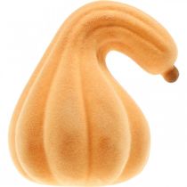 položky Dekorativní dýně zakřivená oranžově vločkovaná Umělá dekorativní dýně 18cm