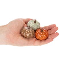 položky Sada mini dýňových dekorací, podzimní a halloweenské dekorace, různé barvy, 4 cm, 24 kusů