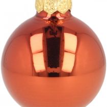 Mini vánoční koule skleněné rez červené matné/lesklé Ø2cm 44 kusů