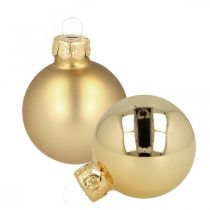 Vánoční koule skleněná zlatá skleněná koule matná/lesklá Ø4cm 60 kusů