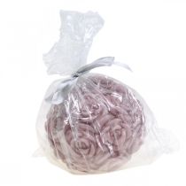 položky Kulatá růžová růžová svíčka v kouli Ø10,5 cm romantická dekorace svíčky dekorace na svatební stůl