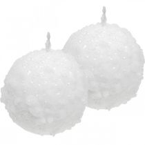 Adventní svíčky, koulová svíčka, sněhové svíčky 80mm 4ks