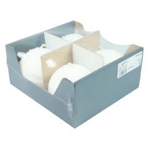 položky Svíčky Zimní kouzelné koule, bílý sněhový efekt Ø10cm, sada 4 kusů, pro slavnostní dekoraci