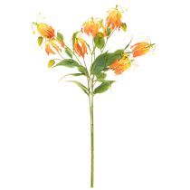 položky Umělý květ Gloriosa oranžová s dlouhými stonky do vázy 80 cm 3 ks