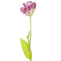 položky Umělá květina papoušek tulipán umělý dekorativní tulipán fialový 63cm
