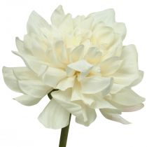 Umělá květina Dahlia White Umělá květina s poupatem V57cm