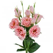 Umělé květiny Lisianthus růžové umělé hedvábné květiny 50cm 5ks