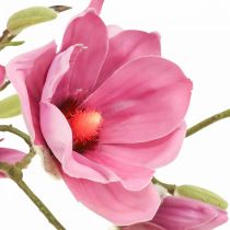 Umělý květ magnolie větev, magnolie růžová růžová 92cm