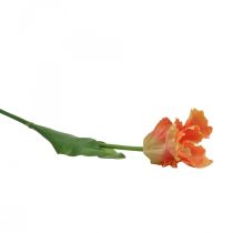 Umělá květina, papoušek tulipán oranžový, jarní květina 63cm
